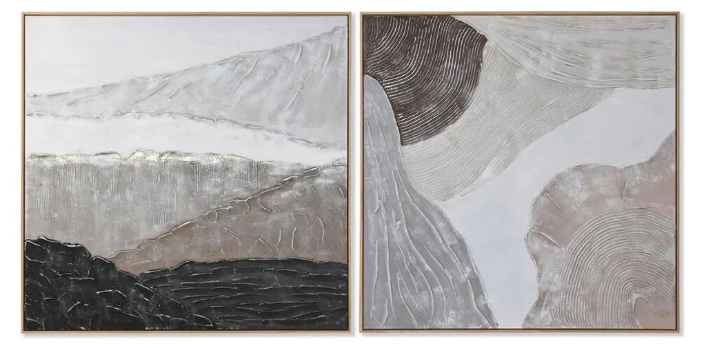 Tableau décoratif Esprit Toile en bois 123x123 cm pour grand mur salon
