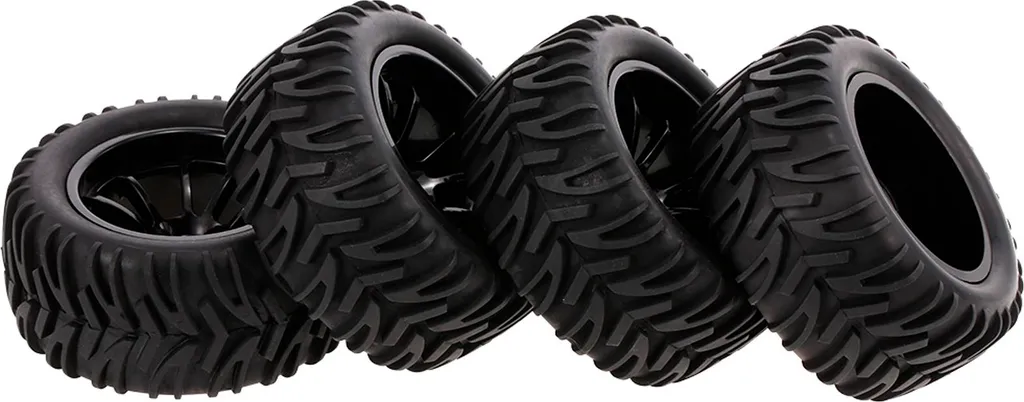 Kit 4 Roues 1/10 pour Monster Truck RC : Adhérence Optimale Tout-Terrain