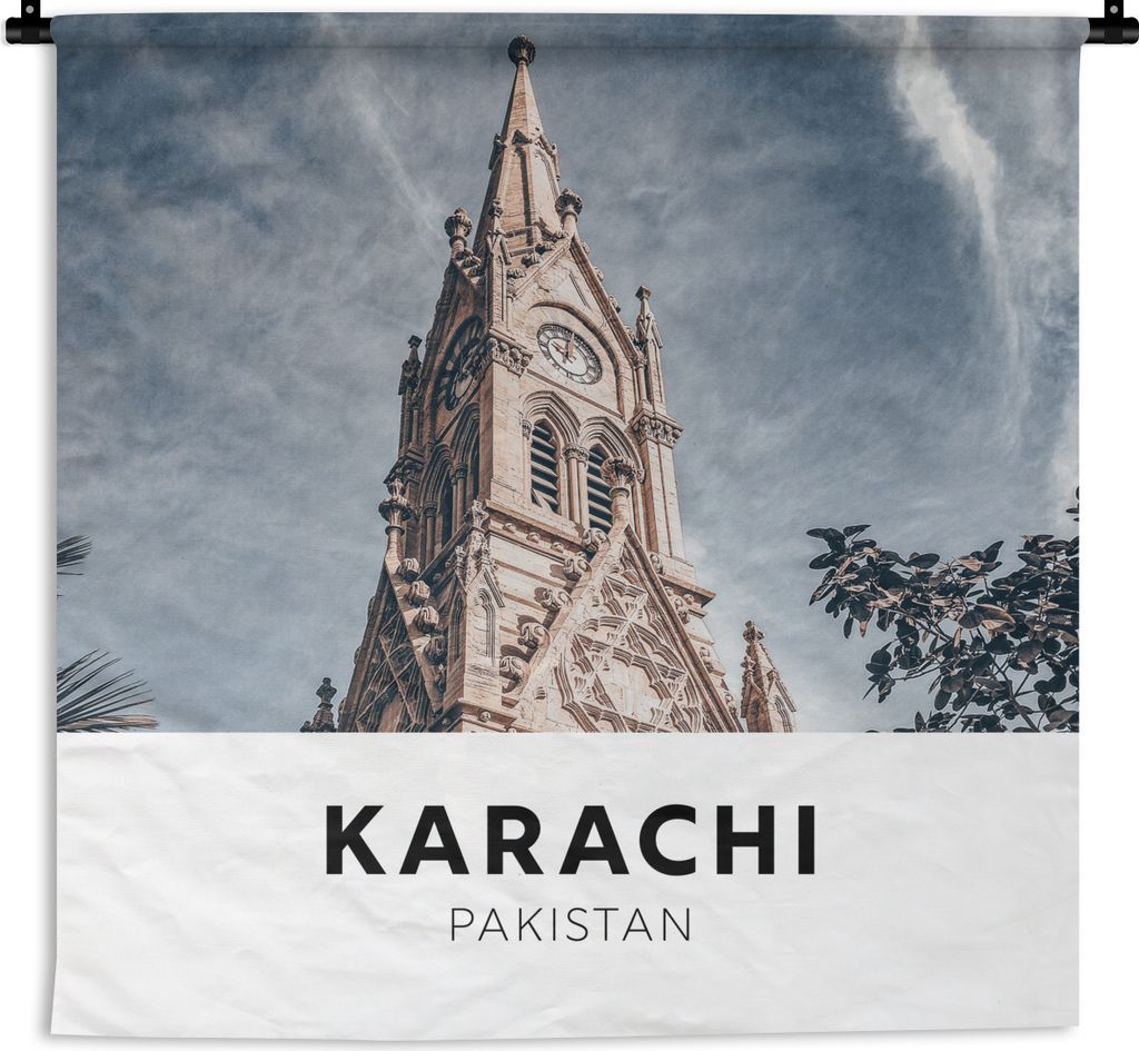 MuchoWow Wandteppich Wandbehang Pakistan - Turm - Architektur 60x60 cm Tapisserie Dekoration Wandtuch - Dekorationen - Wand Decke