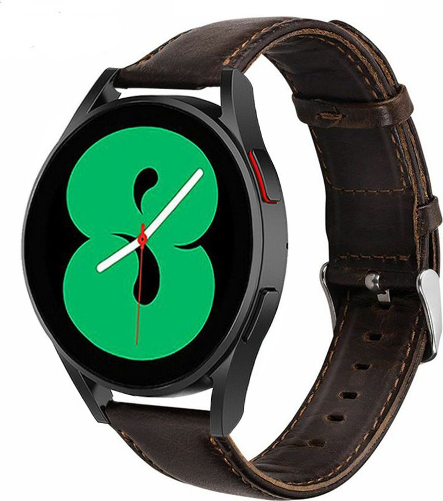 Strap-it Samsung Galaxy Watch 4 - 40mm Lederarmband (Dunkelbraun)