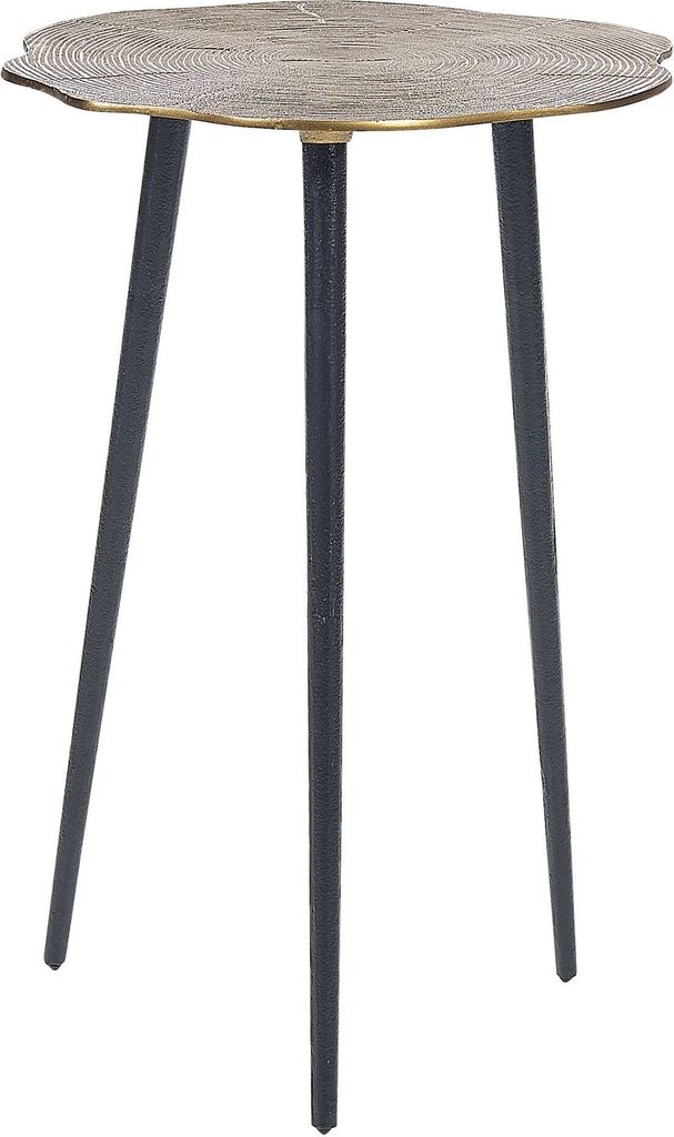 BELIANI Beistelltisch Gold Metall Baumstamm-Optik mit Schwarzen Beinen Retro Industriell Dreibeinig Wohnzimmer Ausstattung Möbel Blumenständer