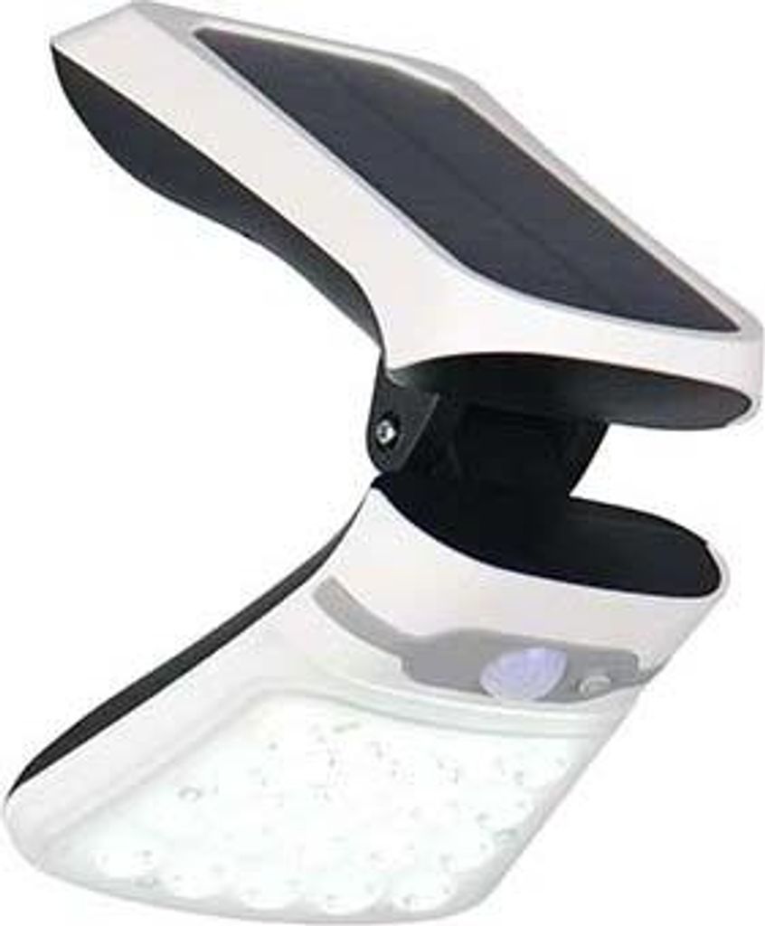 LED Solar Wandleuchte, Dämmerungssensor, indirektes Licht, H 22 cm