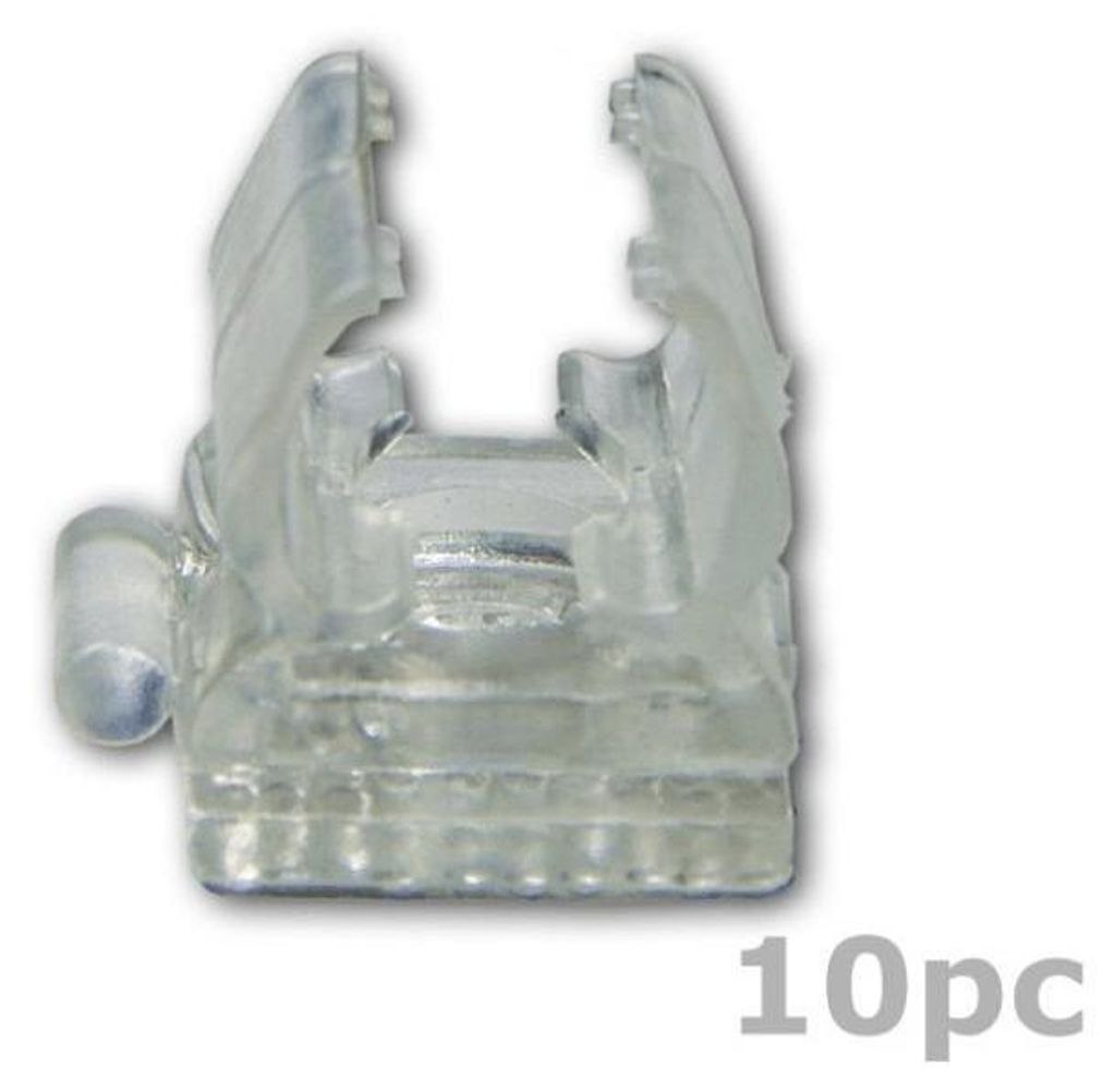 Clip für Lichtschläuche 10er Set - (12-13mm) - 2,5x2,5cm - Parallelverlegung