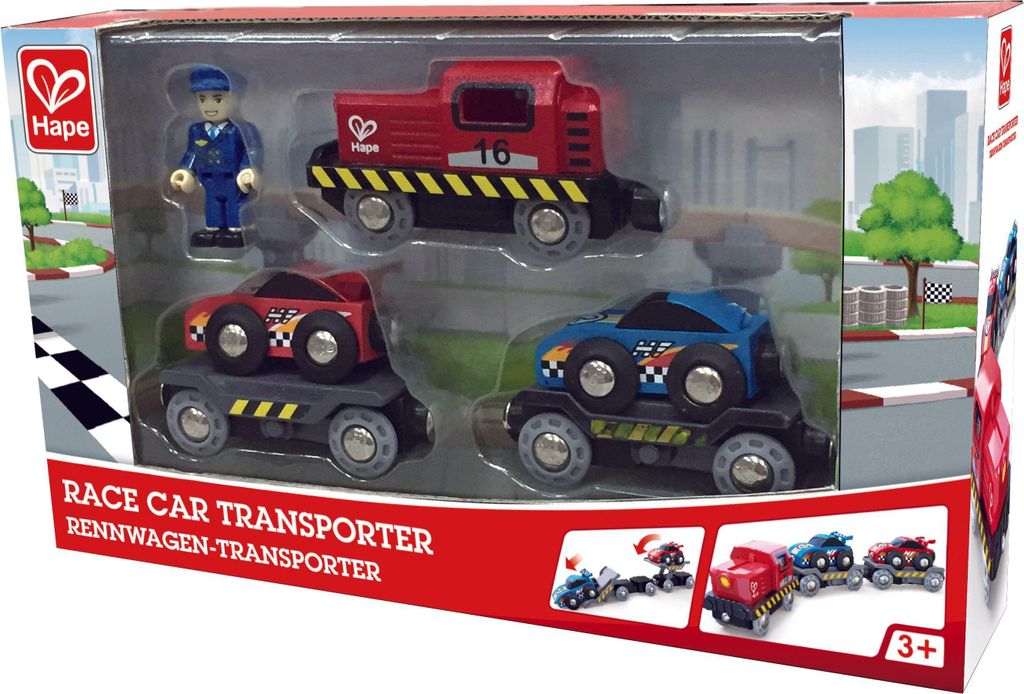 Hape RACE CAR TRANSPORTER, Zug, 3 Jahr(e), Holz, Mehrfarbig Produktbild 