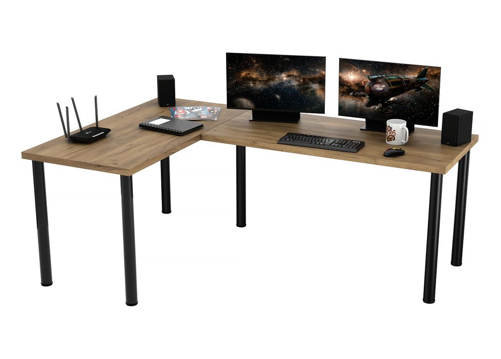 SKXMobel Eckschreibtisch, Schreibtisch L-Form bilateral, Produktbild 2