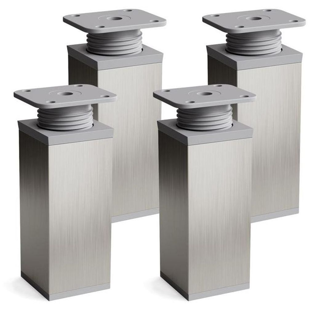 Set van 4 Verstelbare Meubelpoten van RVS voor Ladekasten Productafbeelding 