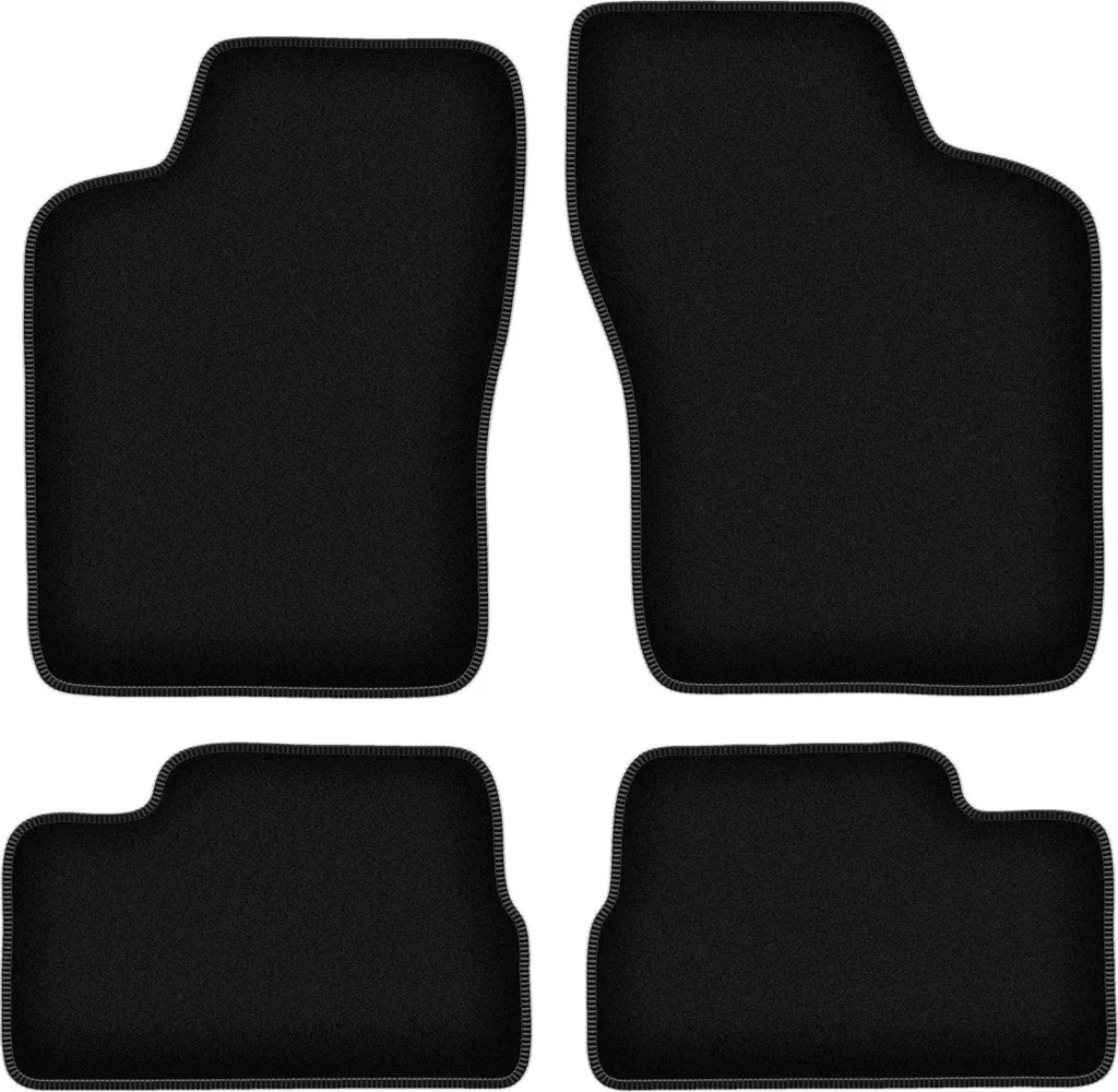 Tappetini Opel Ascona C 1981-1988 Velluto Nero con Fissaggi - Set 4pz