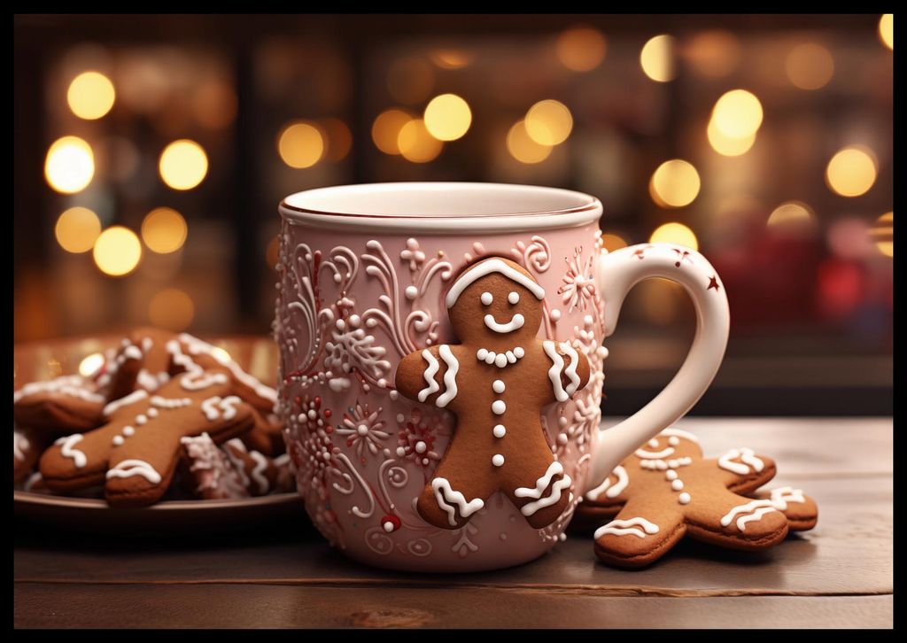 Plakat 66,5x46,5cm Wärme des heimischen Feuers