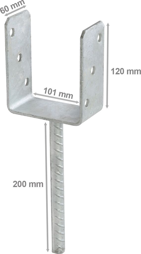 U-kształtna podstawa do belki 101x325x120 mm DOMAX PS 100U Zdjęcie produktu 