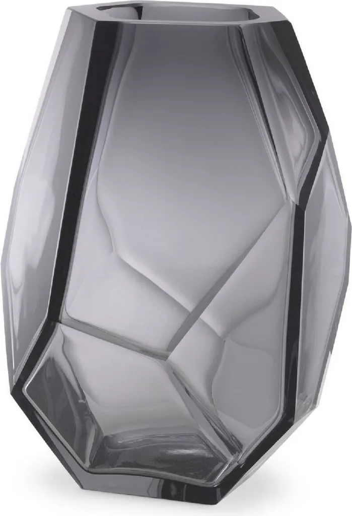 Vase en verre gris Casa Padrino 18x16x22 cm - Vase de luxe soufflé main