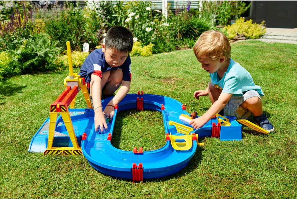 AquaPlay ContainerPort Set de Jeu avec Grue Pivotante et Écluse Mobile - 17