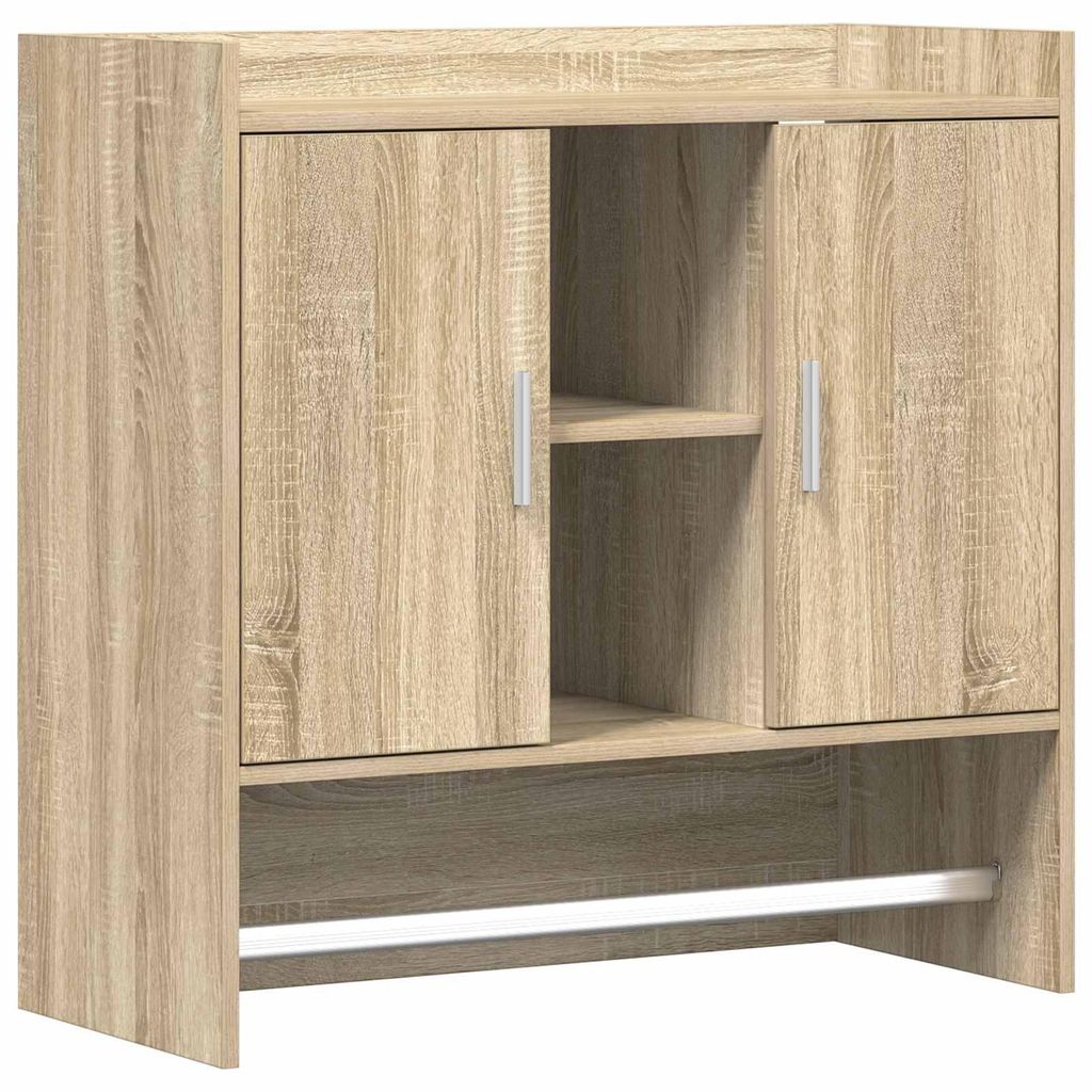 vidaXL Wandregal Wandhalterung Sonoma-Eiche 80 x 36 x 80 cm