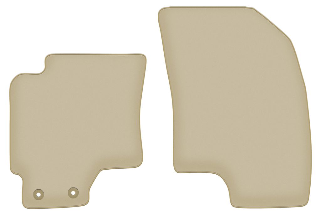 Velours-Fußmatten Vorne PREMIUM beige passend für Chevrolet Evanda (2006-2012, Limousine) – mit Befestigungen – passgenau