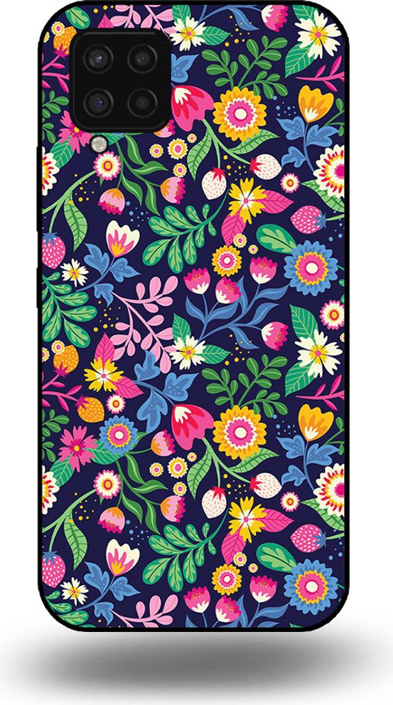Smartphonica Handytasche passend für Samsung Galaxy A42 5G mit Blumendruck - TPU Back Cover Case Blumendesign