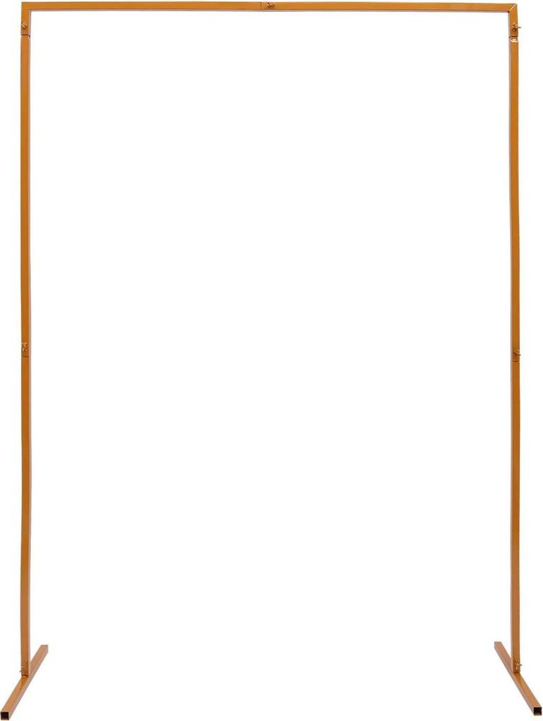 Hochzeitsbogen Gartenbogen - Quadratischer Metallrahmen - 2 × 1,5 m - Mit Bodenplatten - Tragkraft 5 kg - Gelb