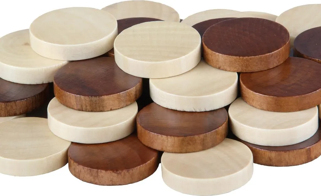 Pions de jeu de dames 100 cases en bois poli de haute qualité