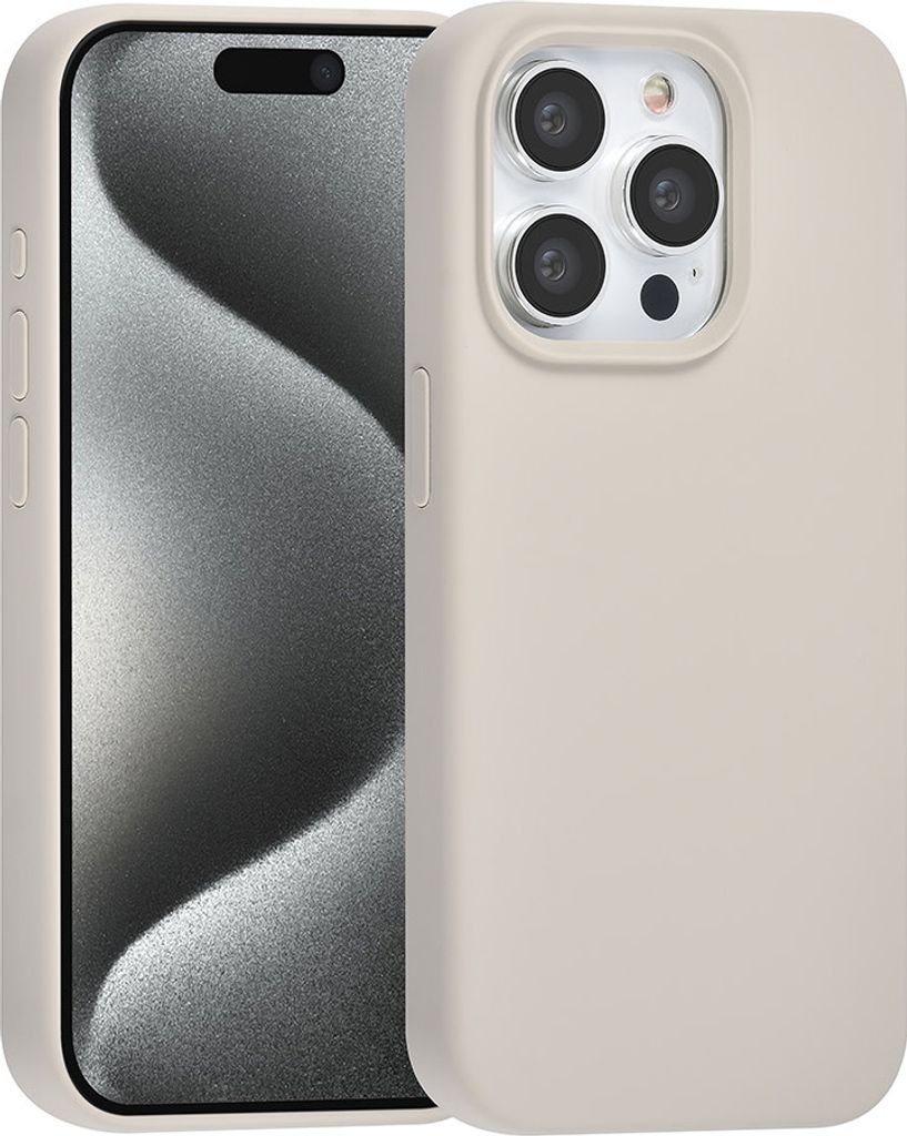 TUNIQ iPhone 15 Pro Back cover case - Premium Liquid silicone - Grey