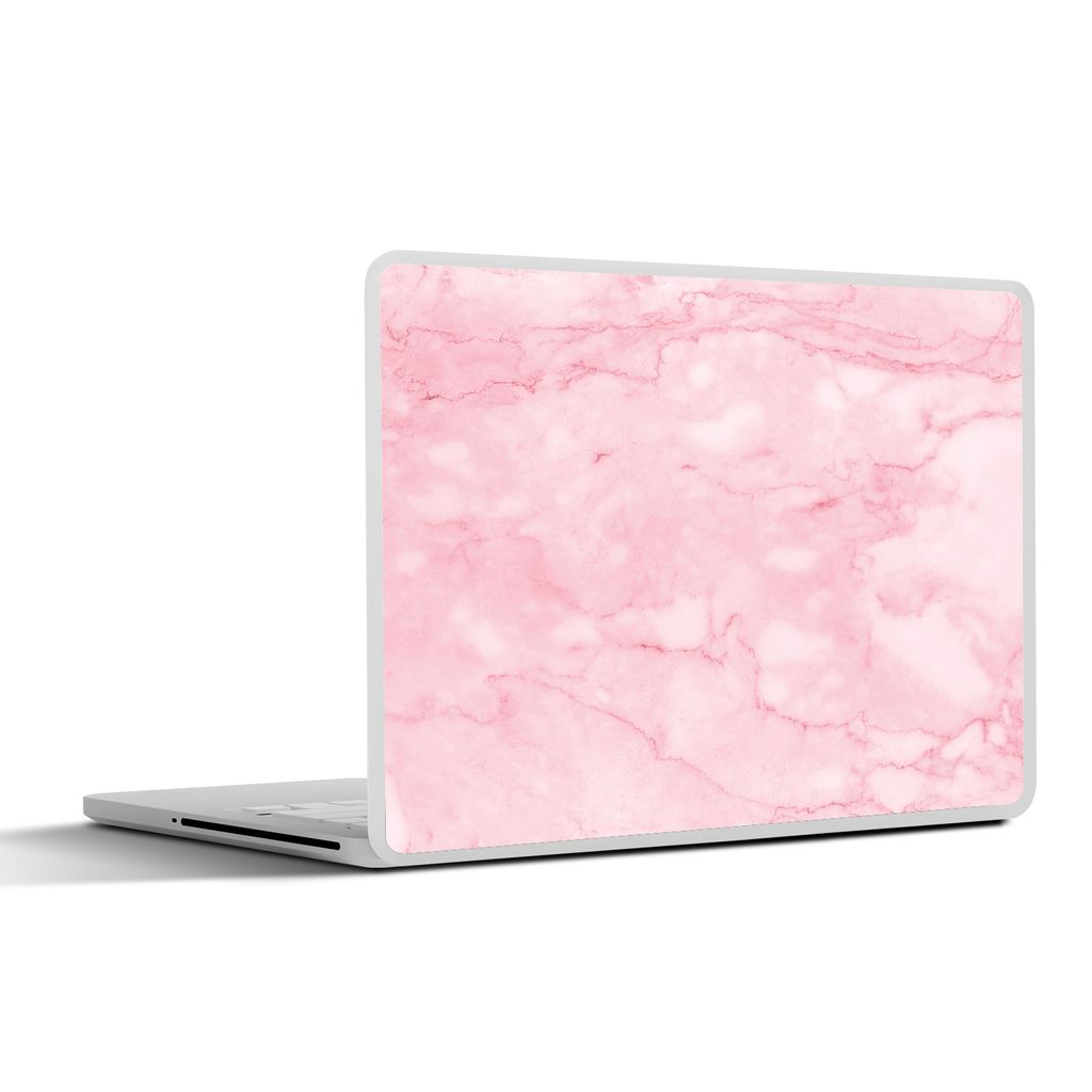 MuchoWow Laptop Aufkleber Sticker Cover Marmor - Rosa - Textur - Schick 25x18 cm - Laptop-Deko