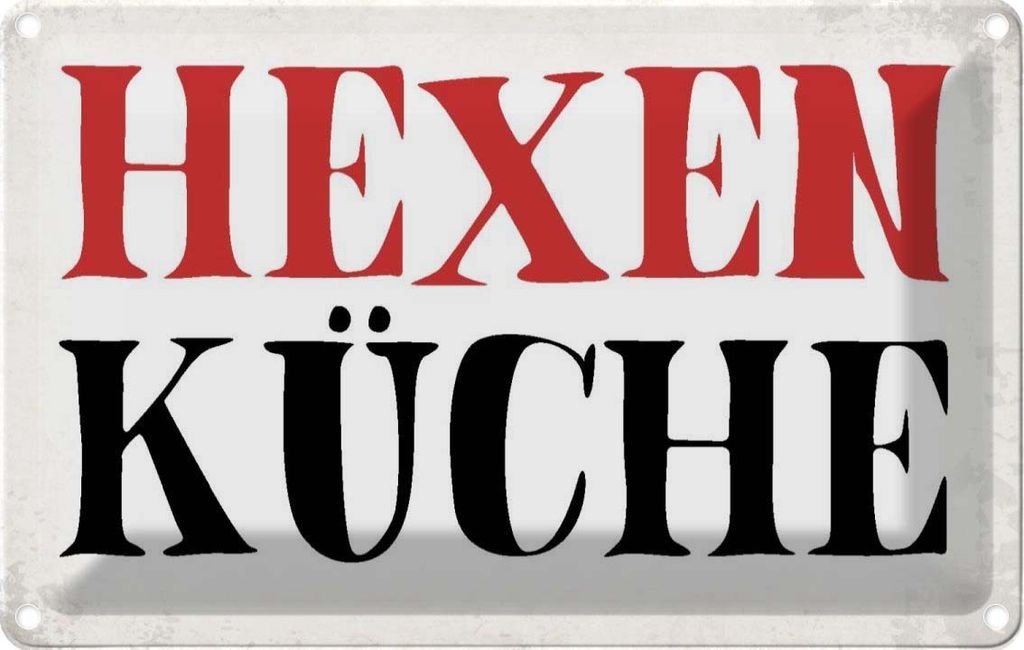 vianmo Blechschild 12x18 cm Hexen Küche Kochen Essen