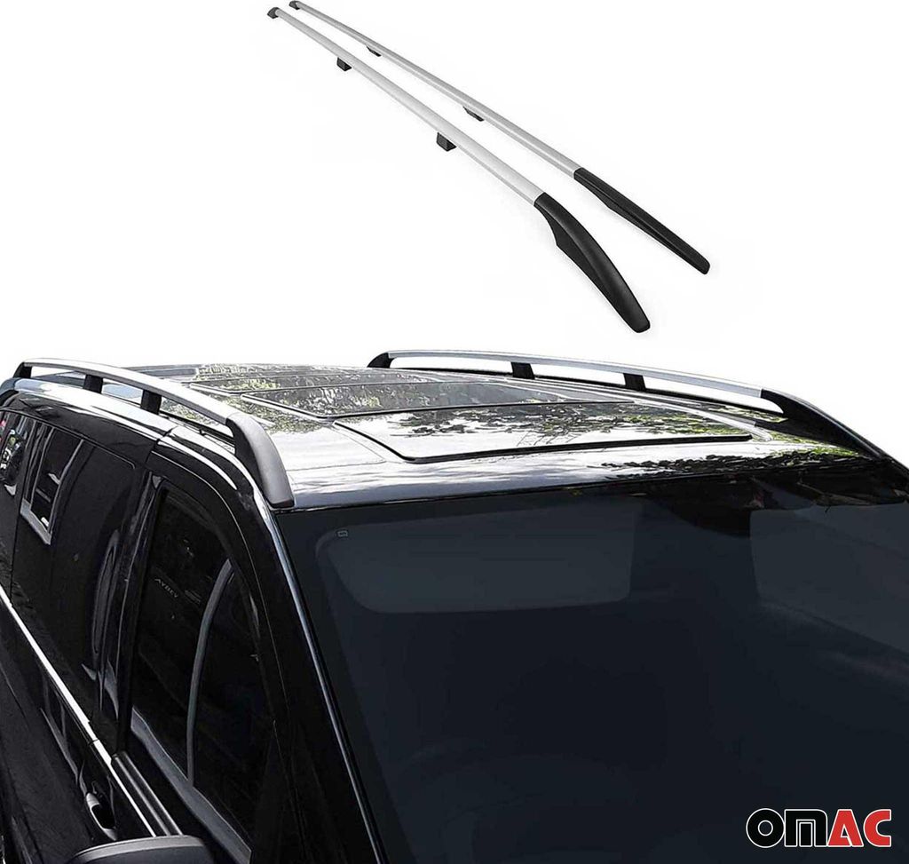 Dachreling Dachgepäckträger Relingträger für Jeep Renegade 2015-2024 Alu Grau