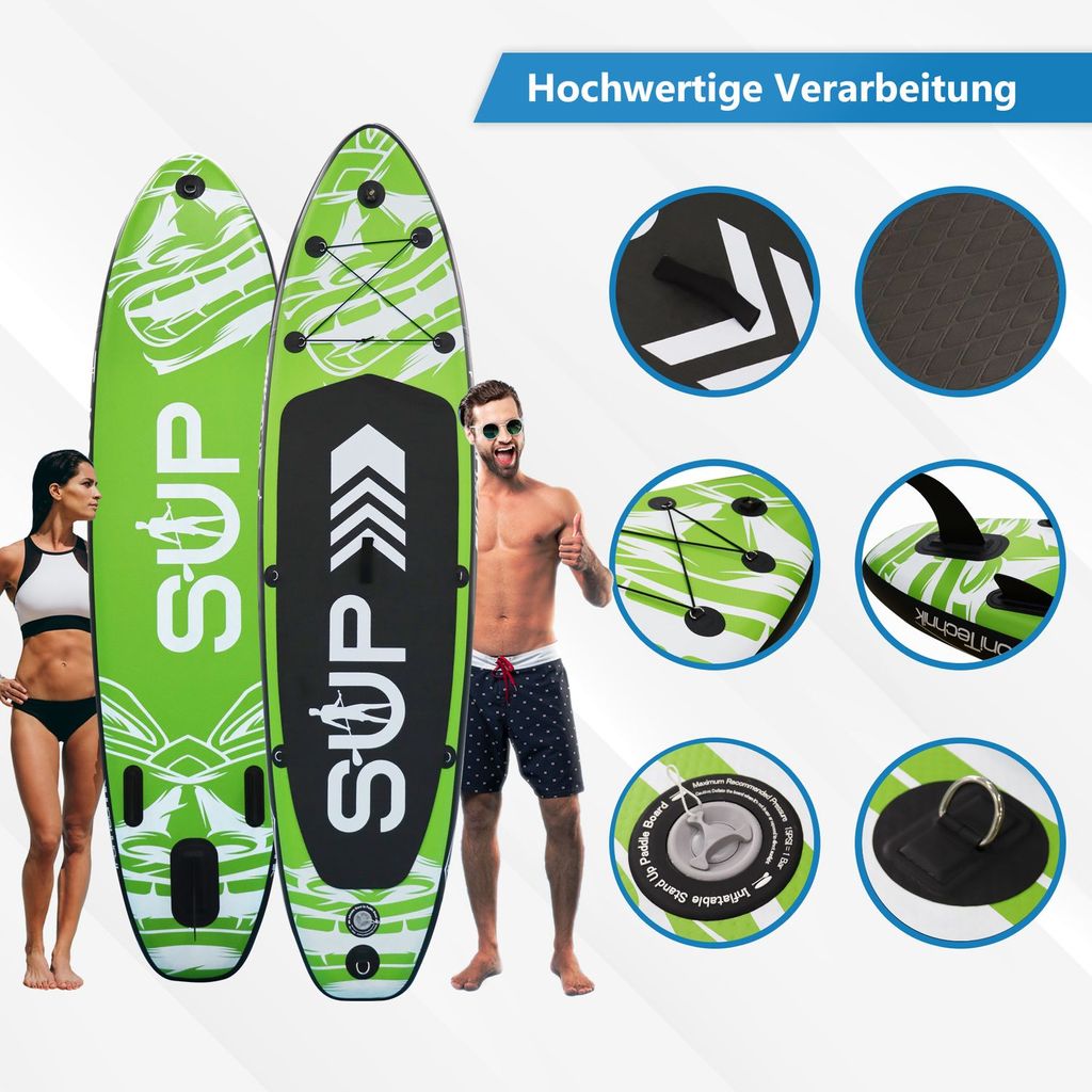 24MOVE® Standup Paddle SUP Board Set GRÜN Kaufland.de