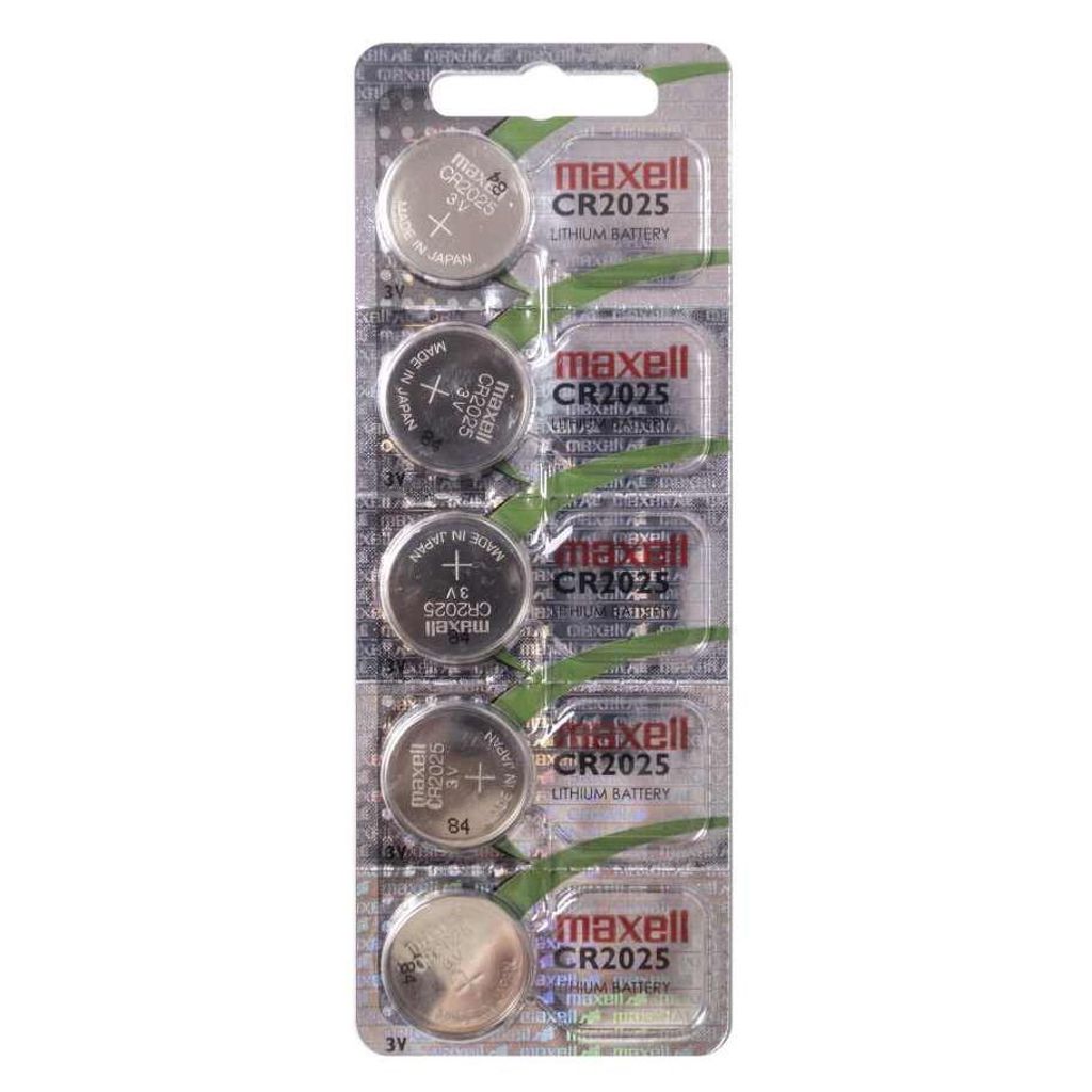 Maxell Batterie Lithium Knopfzelle Typ CR2025, 5er Blister Produktbild 