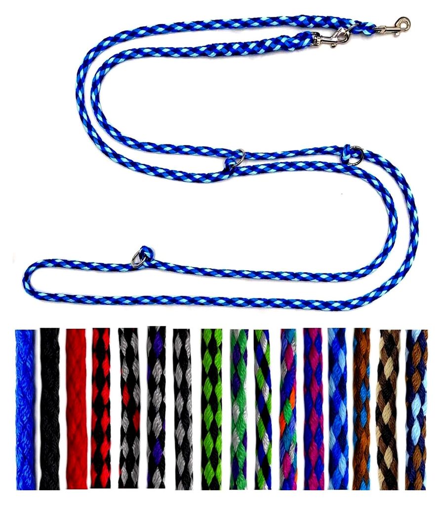 Hundeleine für kleine Hunde bis 15 kg / Doppelleine 4-fach verstellbar 2,40 m / 2,80 m / 3,50 m sehr leicht und robust (2,40 m 3-fach verstellbar,...