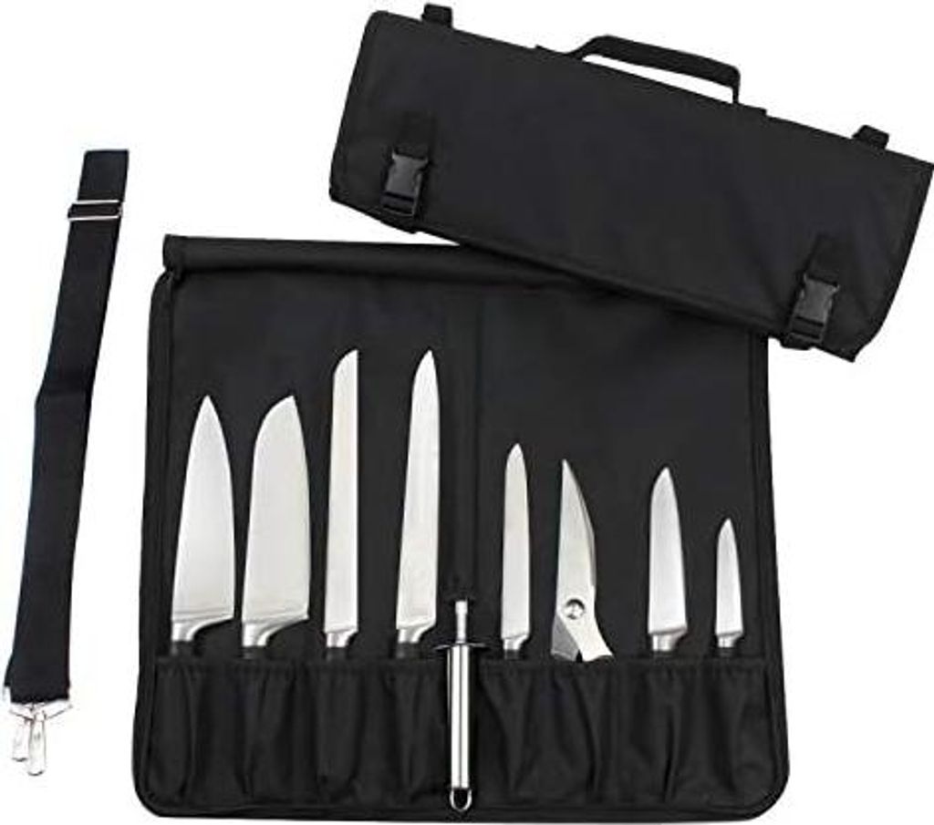 Tosnail Messertasche mit 15 Fächern, Kochmesser Rolltasche, Produktbild 