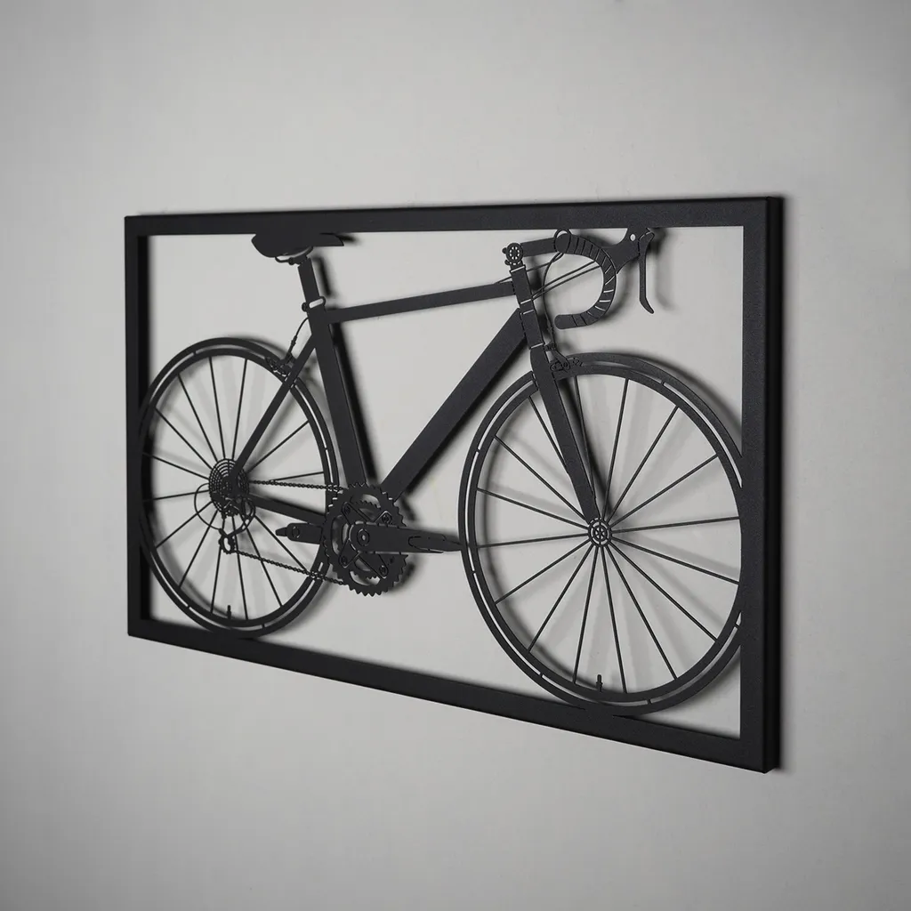 Tableau en Acier Noir Wallity Etta 70x41cm - Décoration Murale Robuste