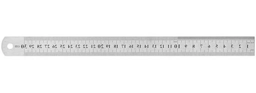 Règle de mesure 30 cm anti-glisse en inox pour tracés précis et nets