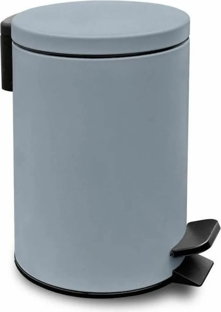 Pattumiera bagno antracite in plastica 10 lt con coperchio basculante Buzz