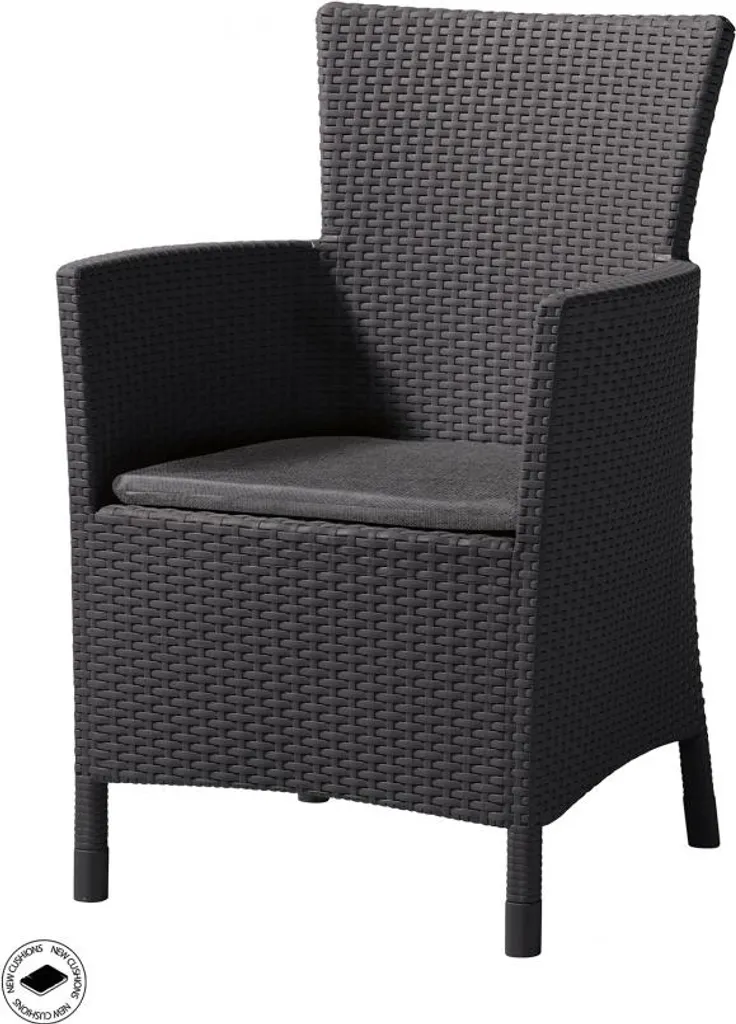 Fauteuil Jardin Keter Iowa Anthracite Résistant UV - Fini le Mobilier qui Décolore