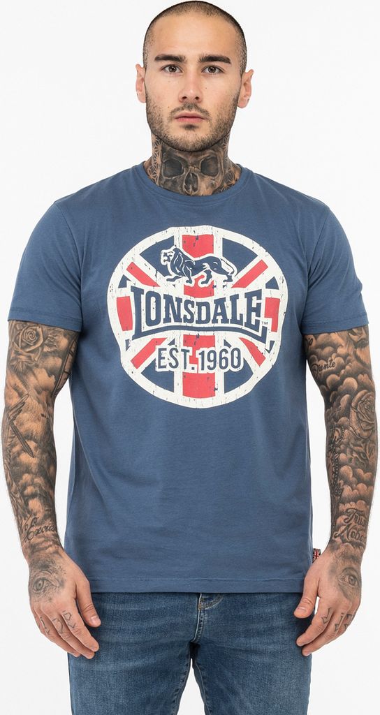 Herren T-Shirt normale Passform LUNKLET Navy/Ecru/Red L Lonsdale