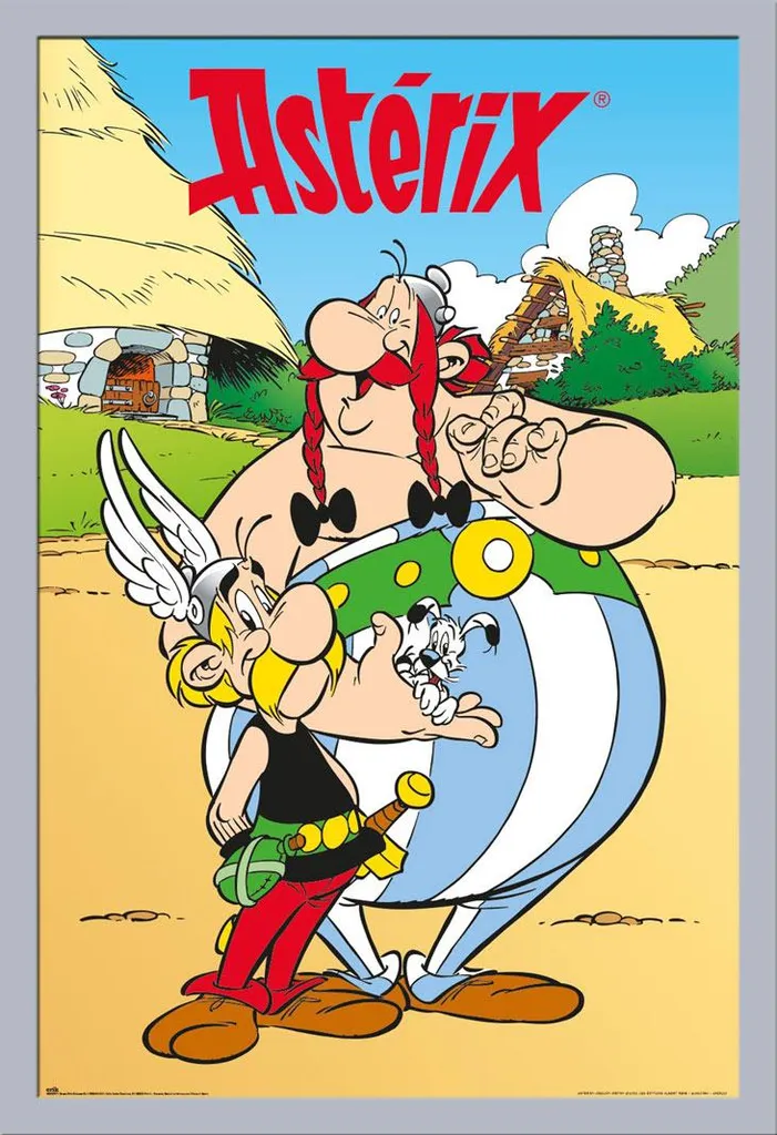 Asterix e Obelix Poster + Cornice Shinsuke® Argento - Offerta Speciale
