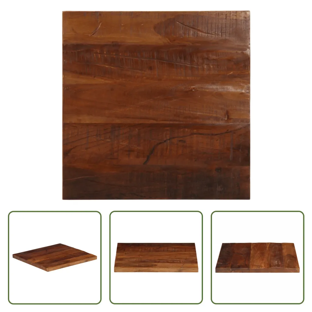 Top Tavolino 60x60 in Legno Massiccio Antico - Anima Naturale