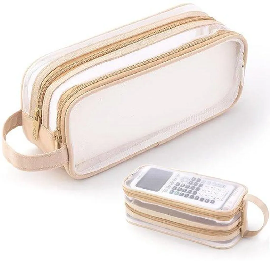 Trousse de bureau kaki pour adultes et fournitures scolaires ado