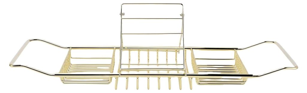 Verstellbares Gestell über der Badewanne, Ästhetik für die Duschwanne, Pflegeleicht (Gold)
