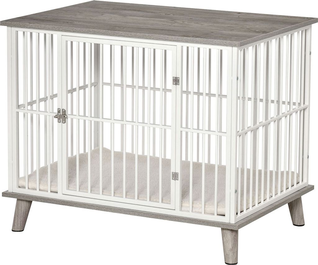 Dřevěná klec pro psy PAWHUT D02-069V01GY, přepravka pro Obrázek produktu 1