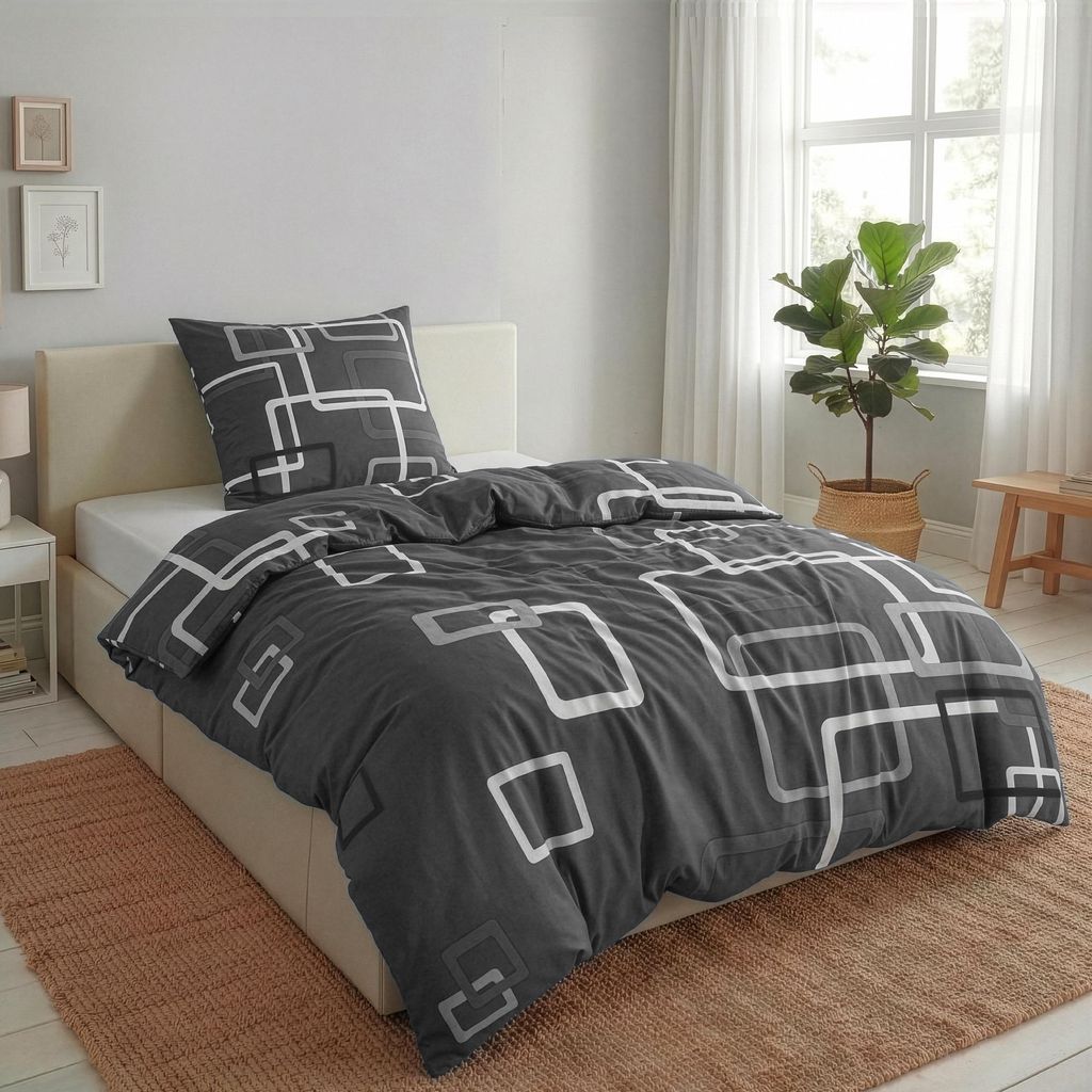 Malika Baumwoll-Renforcé-Bettwäsche 2-teilig, 155 × 220 + Produktbild 