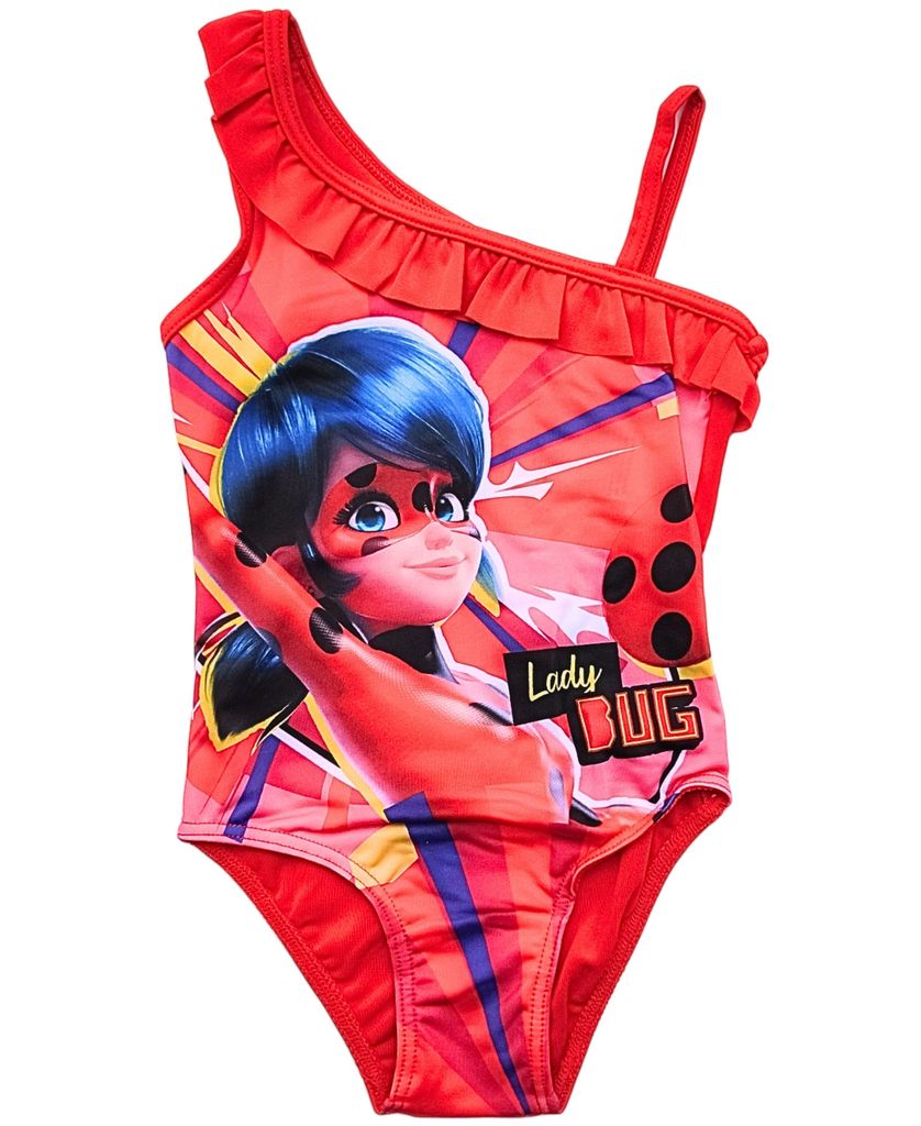 Badeanzug mit Rüschendetails Miraculous Ladybug Rot 104 cm
