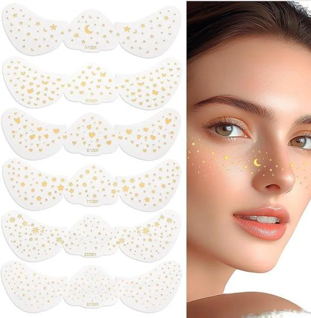 Autocollants métallisés Pousses d'été dorés brillants pour décoration
