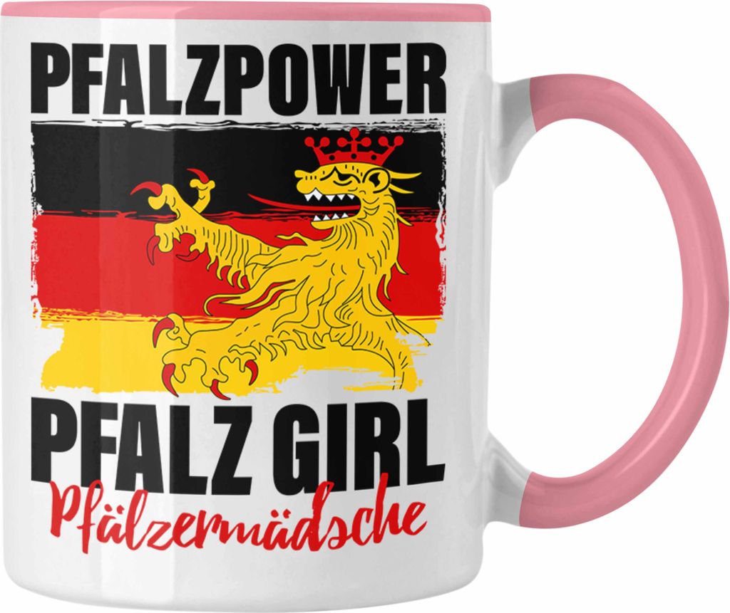 Trendation - Pfalzpower Tasse Geschenk Frauen Pfalz Girl Pfalzmädsche (Rosa)