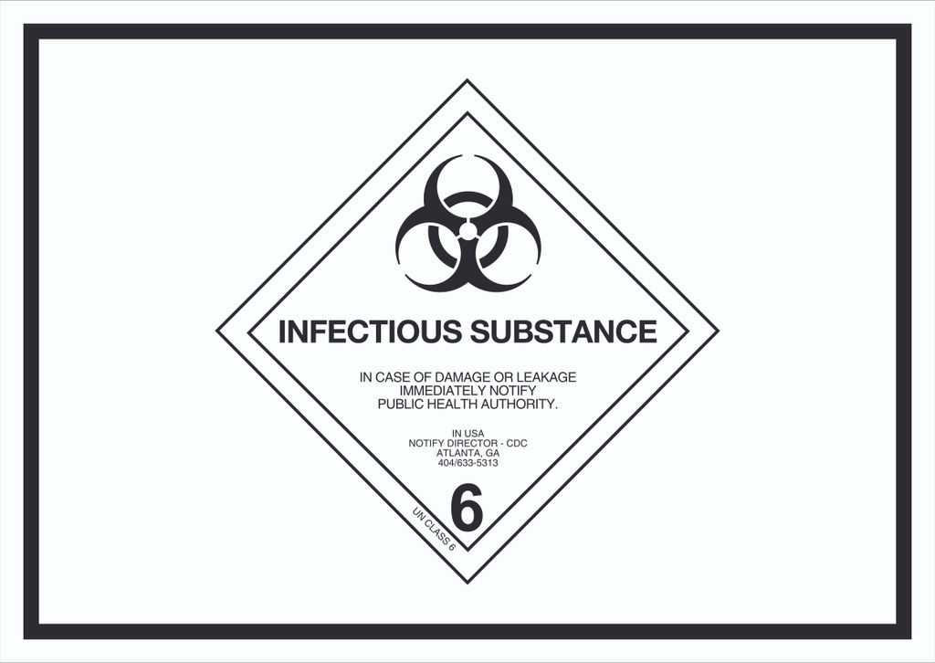 Schild Ansteckungsgefahr Symbol Infectious Substance A1 (594x841mm)