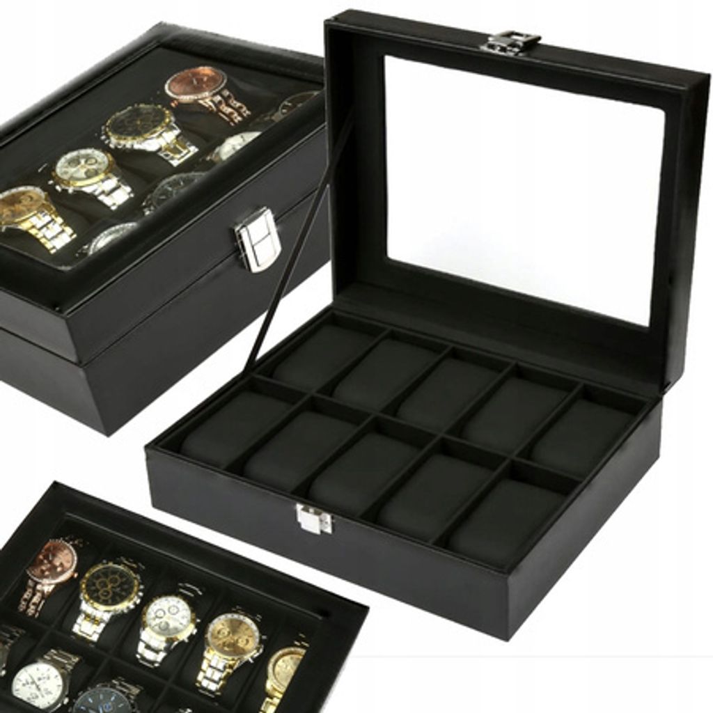 Uhrenbox Etui Organizer für 10 Uhren Produktbild 