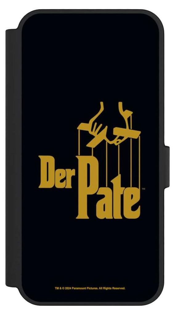 NIVOCASE Klapphülle für Samsung Galaxy S24 FE 5G Handyhülle aus Kunst Leder NIVOflip schwarz Logo Offizielles Lizenzprodukt Der Pate