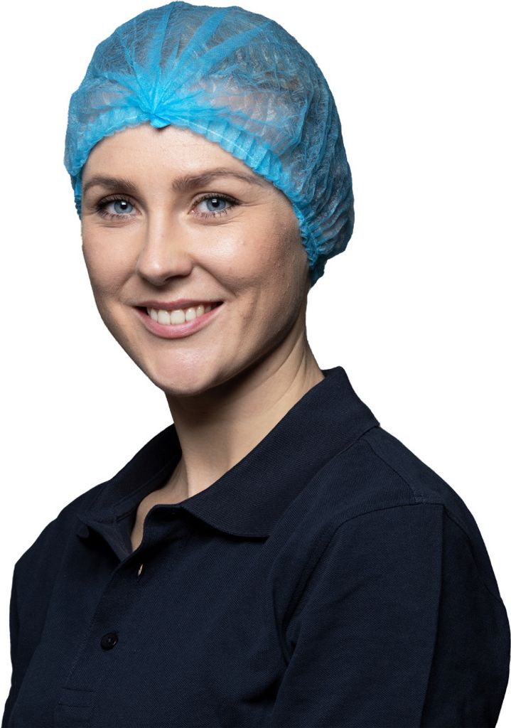 1000 Klipphauben | Vliesstoff | blau | 52cm | Hauben Produktbild 