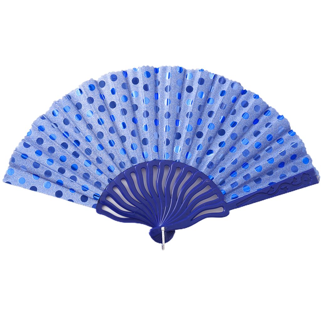 Modeklapper Fan Hochzeit Tanzparty Bühnenbühne Aufführungsdekoration Mode Hot Stamping Hand Held Fan Party Supplies-Königsblau A