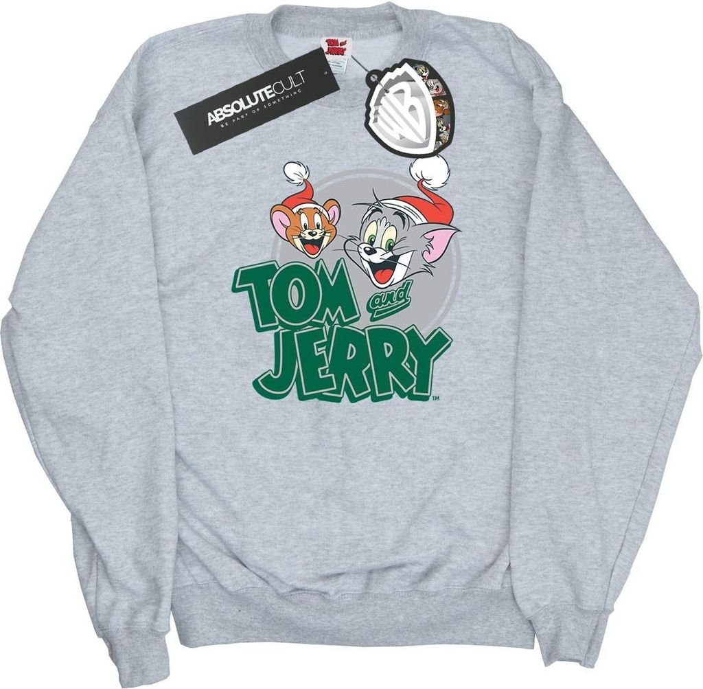 Tom And Jerry - "Christmas Greetings" Sweatshirt für Herren BI46966 (XXL) (Grau)