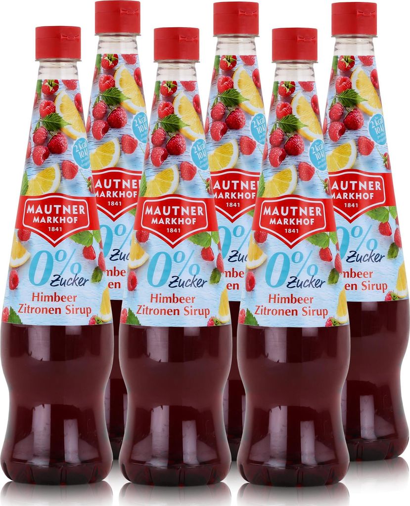 Mautner Getränkesirup Himbeer Zitrone 0% Zucker 0,7L - Produktbild 