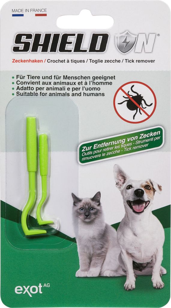 ShieldOn Zeckenhaken 2er Set - für Tiere und Menschen